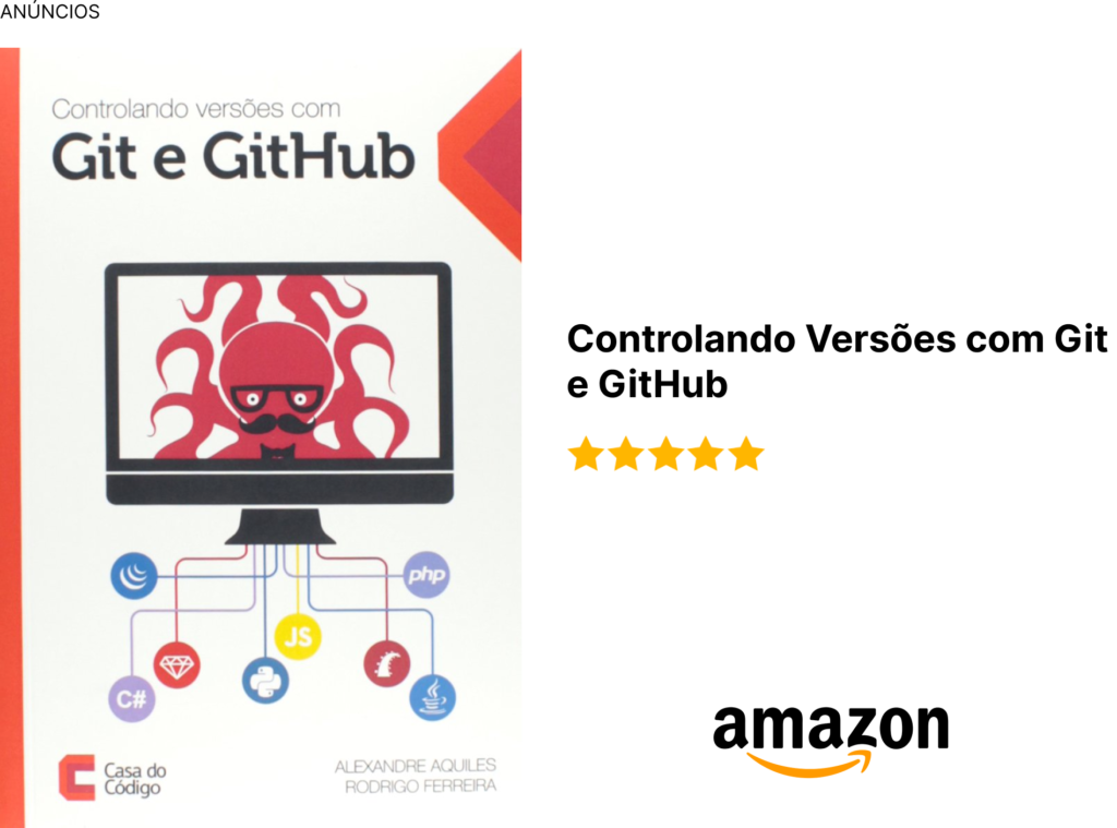 Anuncio - Controlando Versões com Git e GitHub - https://amzn.to/48ie7Ih