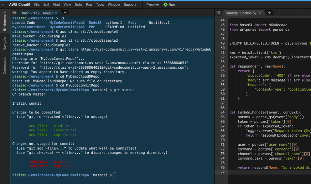 Como programar em Python usando um editor direto no provedor Cloud.
