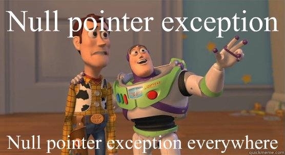 Null pointer por todo lado